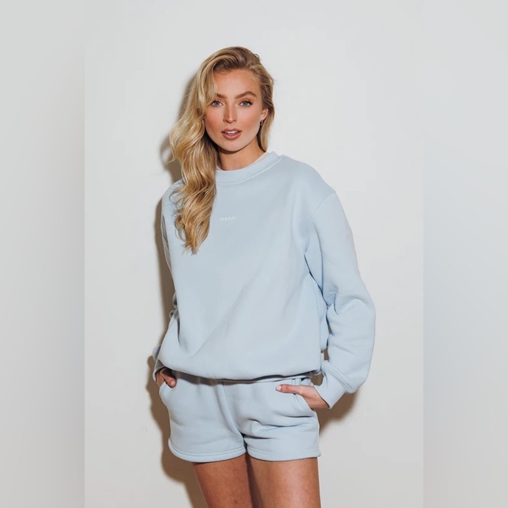 Baby Blue Lounge Shorts With Pockets XXS